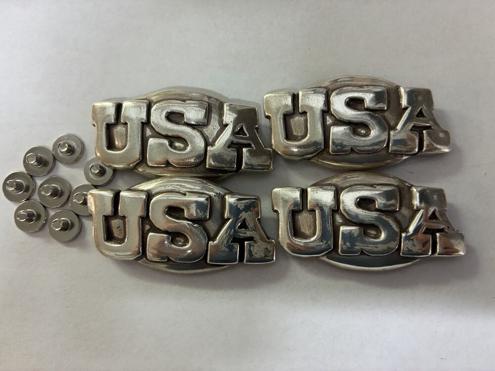 Lot of 4 USA Conchos with Screws 1 1/2” Wide